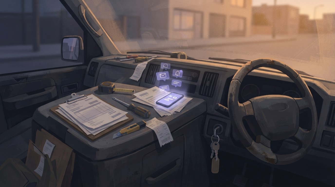 12 Hours in the Van, Zero Time for Marketing: The Home Service Trap
