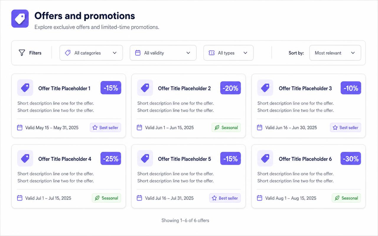 Offers & promos